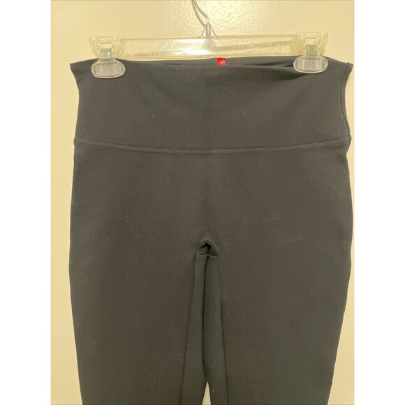 Spanx Black Ponte Knit Pants Ankle Split M EUC Leggings Shaping business - Picture 3 of 6